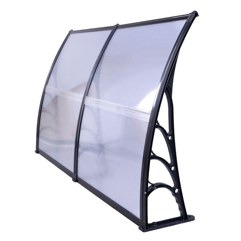 Ktaxon 8 ft. W x 4 ft. D Plastic Standard Polycarbonate Door Awning